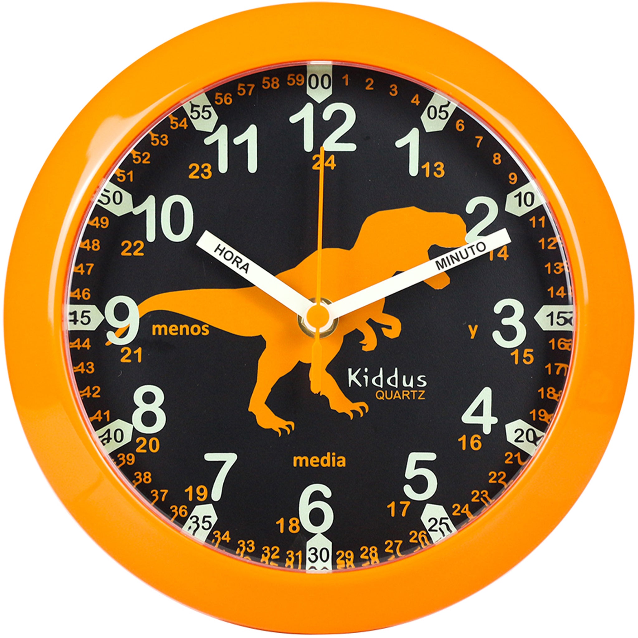 ➤Orange Educational Wall Clock – Kiddus