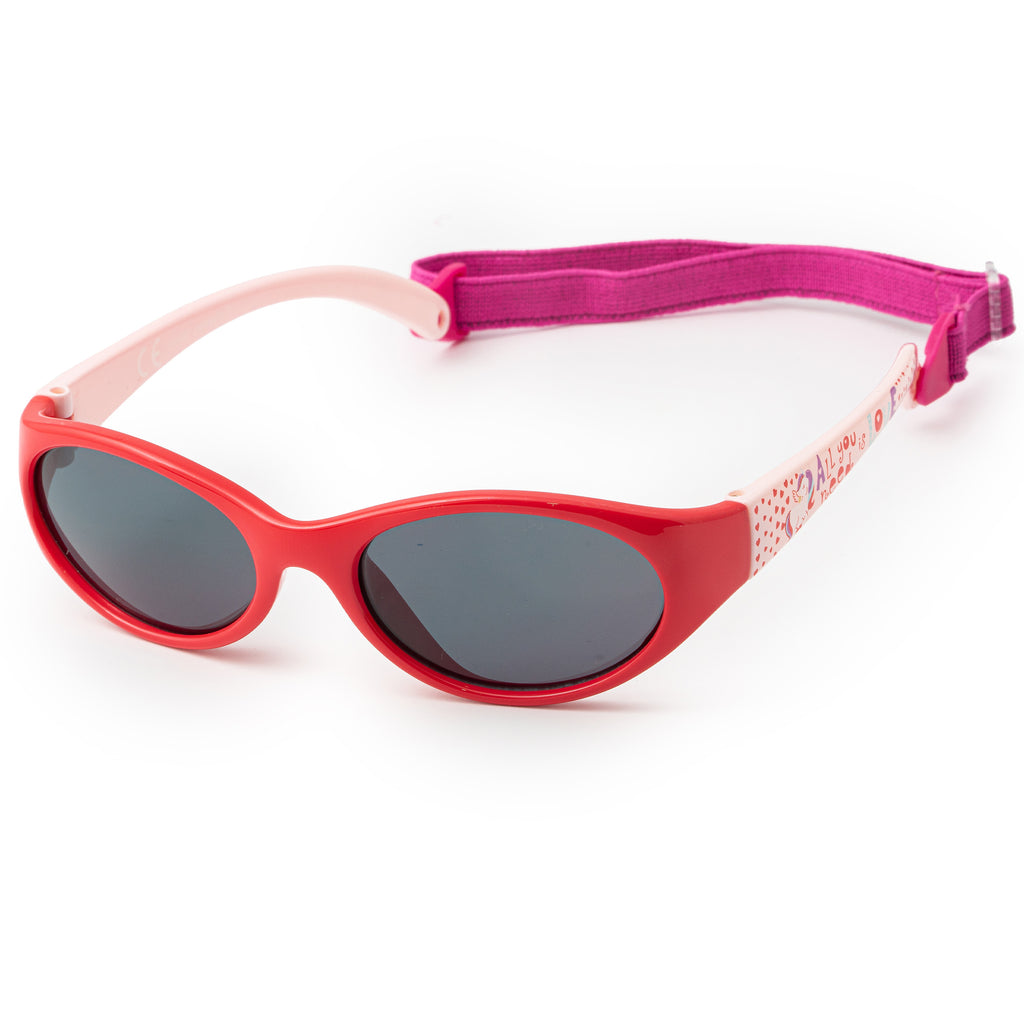 Occhiali Sole Bambini Kiddus Occhiali Da Sole Polarizzati Per Bambina 4-7 Anni - Montatura Flessibile, Protezione UV400 E Design Quadrato (Colorato) Occhiali Da Sole Bimbo 4 Anni