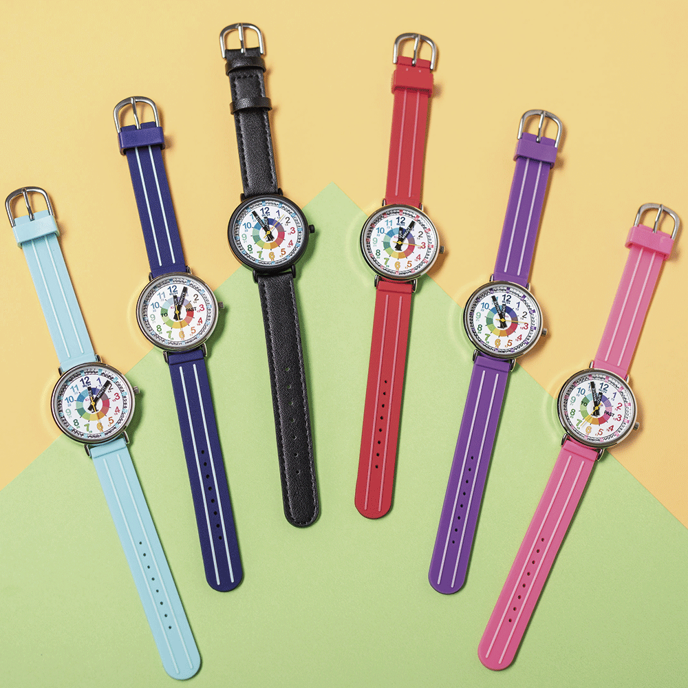 Kinder Armbanduhr Lernuhr Mädchen Rosa Klassische – Kiddus